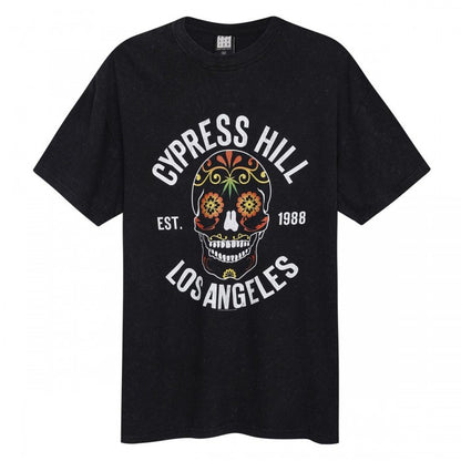 Front - Amplified Unisex Adult Floral Skull Cypress Hill T-Shirt