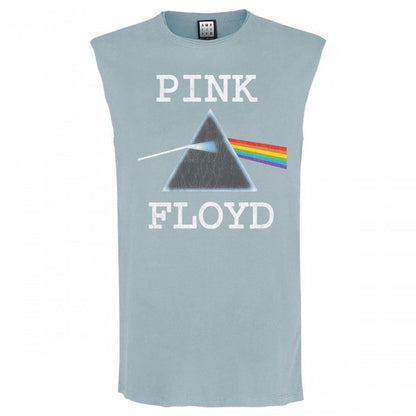 Front - Amplified Mens Dark Side Of The Moon Pink Floyd Sleeveless Tank Top
