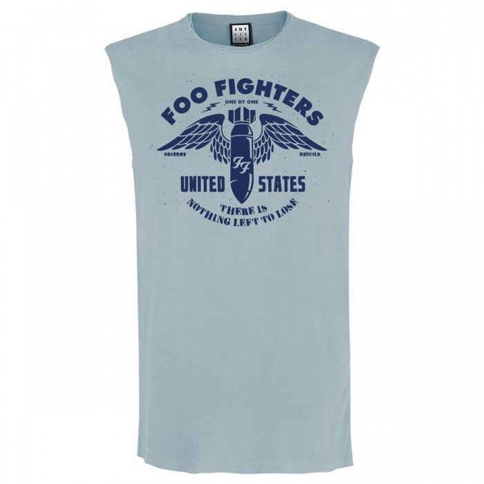 Front - Amplified Mens One By One Foo Fighters Sleeveless Tank Top