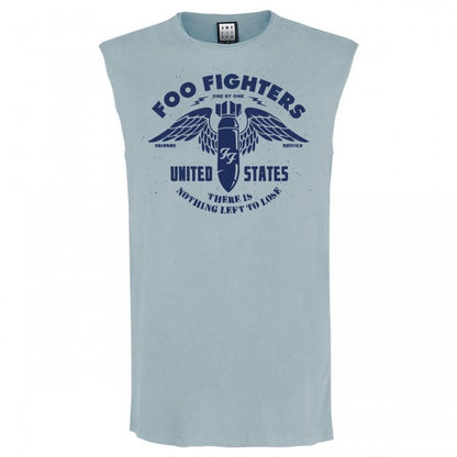 Front - Amplified Mens One By One Foo Fighters Sleeveless Tank Top