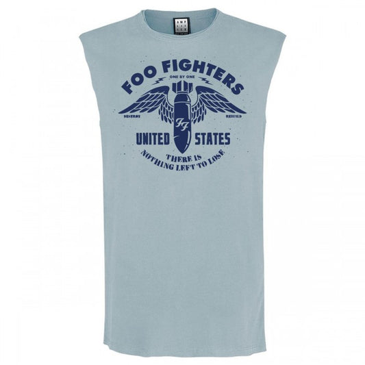 Front - Amplified Mens One By One Foo Fighters Sleeveless Tank Top