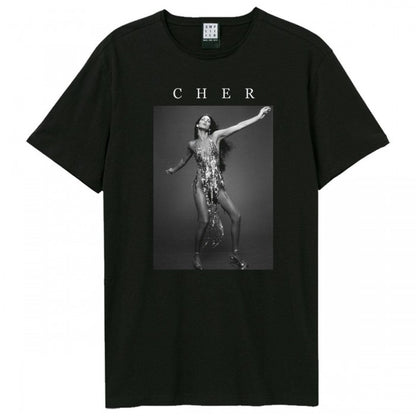 Front - Amplified Unisex Adult 60s Portrait Cher T-Shirt