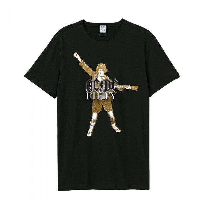 Front - Amplified Unisex Adult Angus AC/DC 50th Anniversary T-Shirt