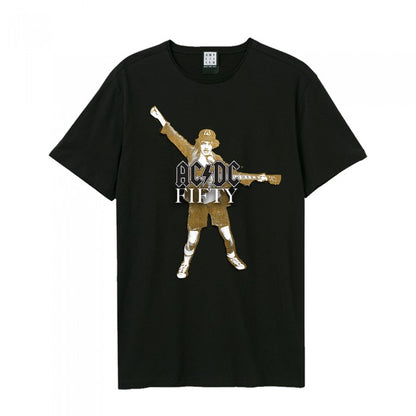 Front - Amplified Unisex Adult Angus AC/DC 50th Anniversary T-Shirt