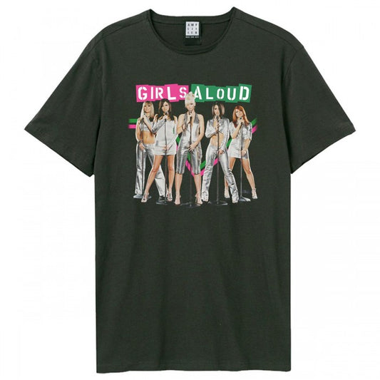 Front - Amplified Unisex Adult Split Colour Girls Aloud T-Shirt