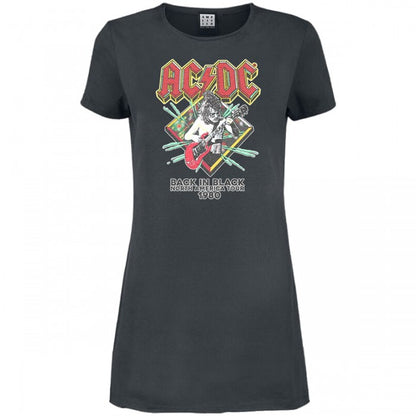 Front - AC/DC Womens/Ladies North America Tour 80 T-Shirt Dress