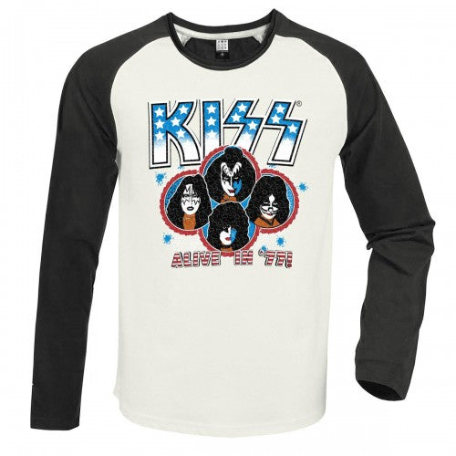 Front - Kiss Unisex Adult Alive In ´77 Long-Sleeved T-Shirt