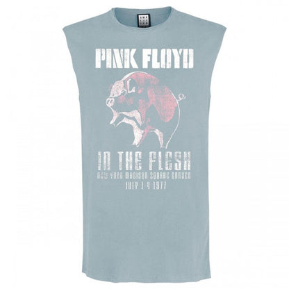 Front - Amplified Mens In The Flesh Pink Floyd Sleeveless Tank Top