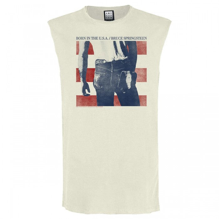 Front - Amplified Unisex Adult Born In The USA Bruce Springsteen Tank Top