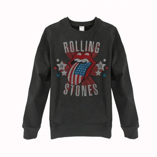 Front - Amplified Unisex Adult Tour 75 The Rolling Stones Sweatshirt
