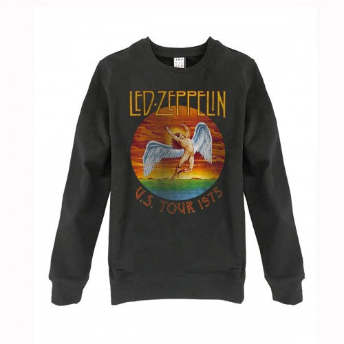 Front - Amplified Unisex Adult US Tour 1975 Led Zeppelin Sweatshirt