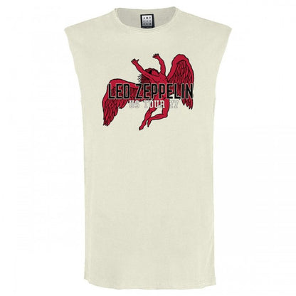 Front - Amplified Unisex Adult US Tour 77 Icarus Led Zeppelin Sleeveless Tank Top