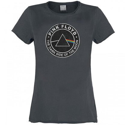 Front - Amplified Womens/Ladies Dark Side Sticker Pink Floyd T-Shirt