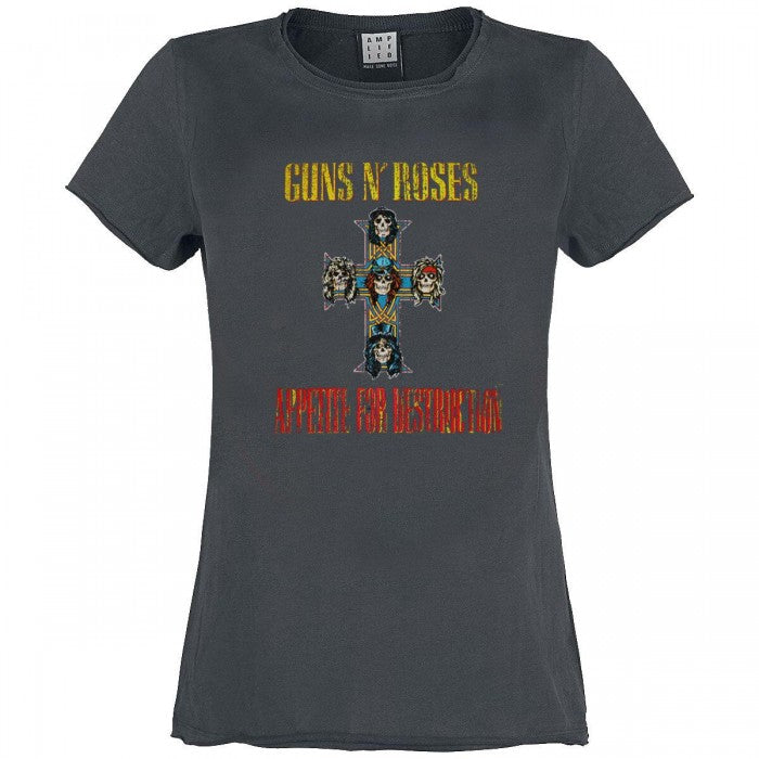 Front - Amplified Womens/Ladies Appetite For Destruction Guns N Roses T-Shirt