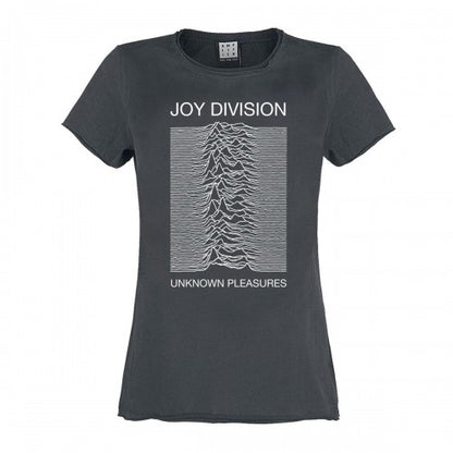 Front - Amplified Womens/Ladies Unknown Pleasures Joy Division T-Shirt