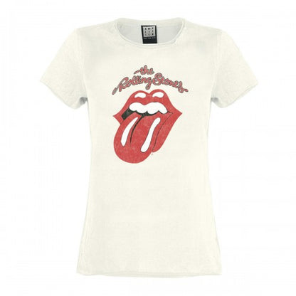 Front - Amplified Womens/Ladies Vintage Tongue The Rolling Stones T-Shirt