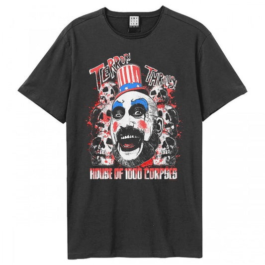 Front - Amplified Unisex Adult House Of 1000 Corpses Terror Thrills Rob Zombie T-Shirt