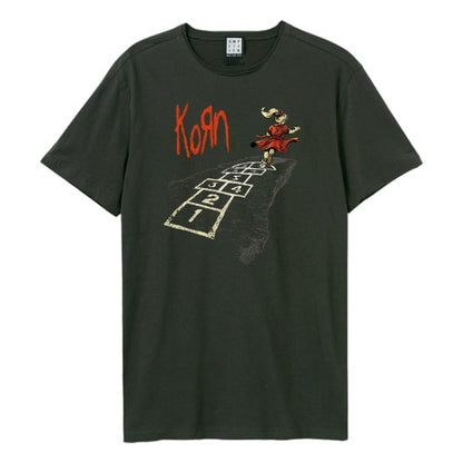 Front - Amplified Unisex Adult Follow The Leader Hopscotch Korn T-Shirt