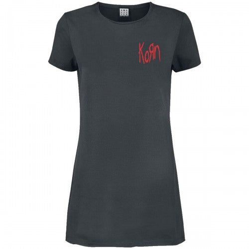 Front - Amplified Womens/Ladies Lineart Issues Korn T-Shirt