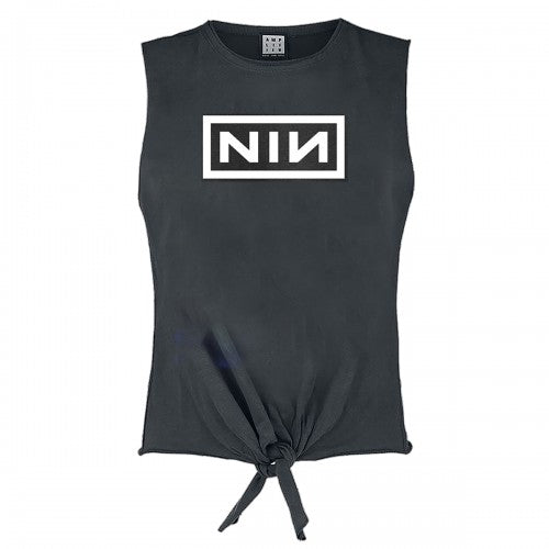 Front - Amplified Womens/Ladies Logo Nine Inch Nails Sleeveless Tank Top