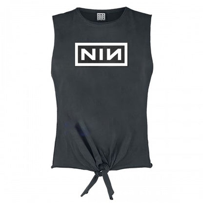 Front - Amplified Womens/Ladies Logo Nine Inch Nails Sleeveless Tank Top