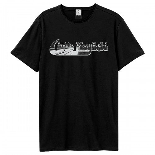 Front - Amplified Unisex Adult Curtis Mayfield Logo T-Shirt