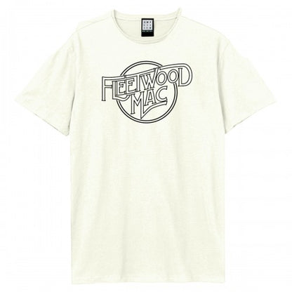 Front - Amplified Unisex Adult Line Art Logo Fleetwood Mac T-Shirt