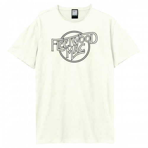 Front - Amplified Unisex Adult Line Art Logo Fleetwood Mac T-Shirt
