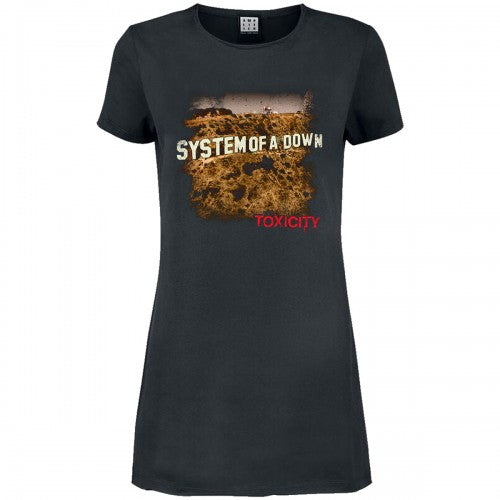 Front - Amplified Womens/Ladies Toxicity Systems Of A Down T-Shirt Dress