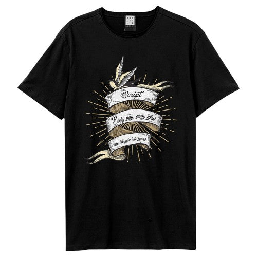 Front - Amplified Unisex Adult Tattoo The Script T-Shirt
