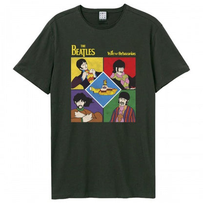 Front - Amplified Unisex Adult Yellow Submarine Shapes The Beatles T-Shirt