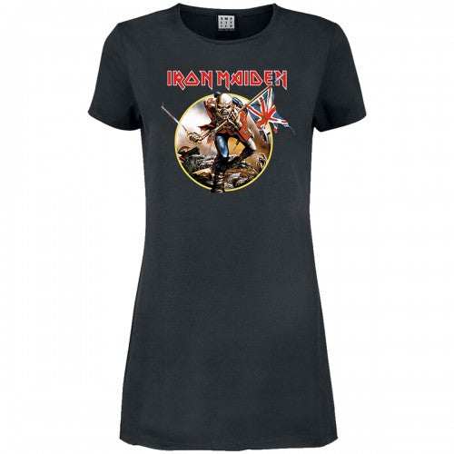 Front - Amplified Womens/Ladies Trooper Iron Maiden T-Shirt Dress