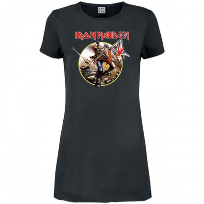 Front - Amplified Womens/Ladies Trooper Iron Maiden T-Shirt Dress