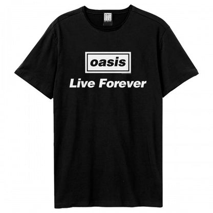 Front - Amplified Unisex Adult Live Forever Oasis T-Shirt