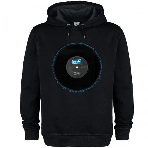 Front - Amplified Unisex Adult Live Forever Lyrics Oasis Hoodie