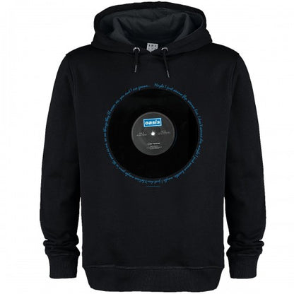 Front - Amplified Unisex Adult Live Forever Lyrics Oasis Hoodie