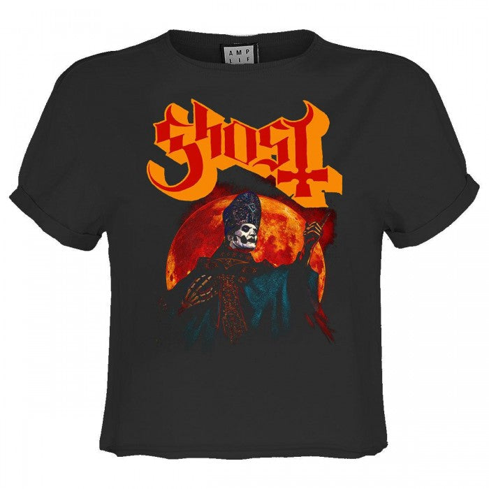 Front - Amplified Womens/Ladies Hunter´s Moon Ghost Crop T-Shirt