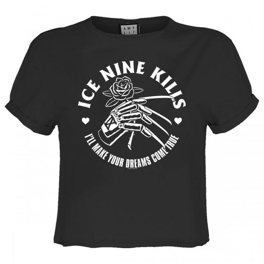 Front - Amplified Womens/Ladies Dreams Ice Nine Kills Crop T-Shirt