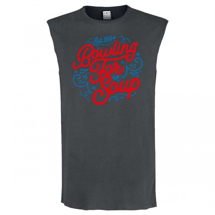Front - Amplified Unisex Adult Swirly Bowling For Soup Sleeveless T-Shirt
