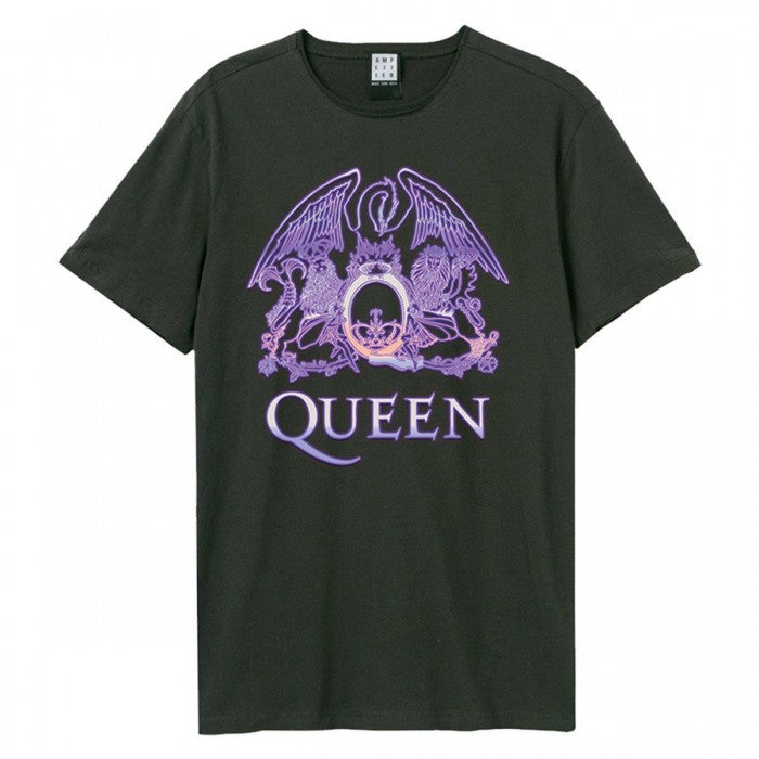 Front - Amplified Unisex Adult Neon Sign Queen T-Shirt