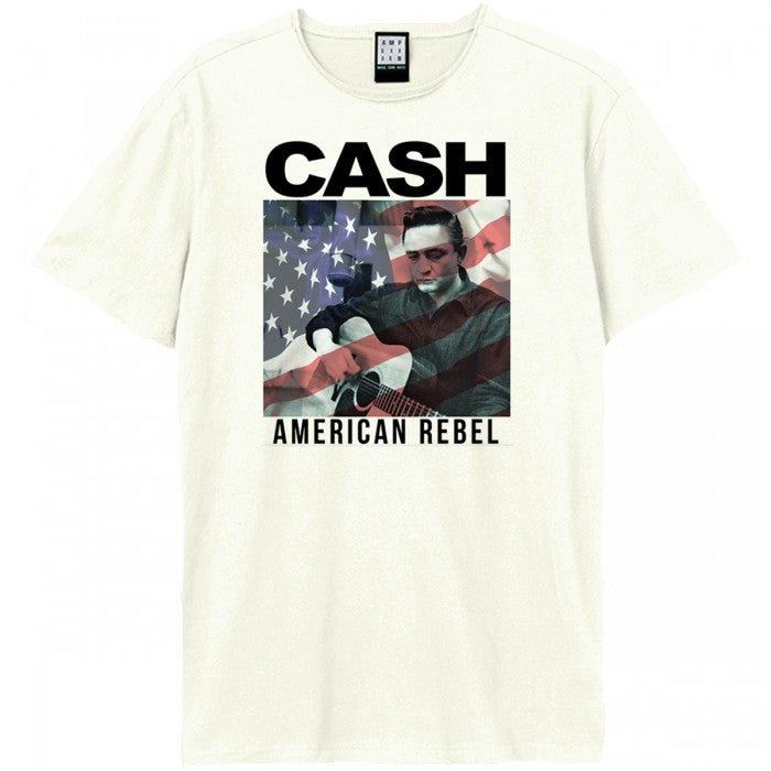 Front - Amplified Unisex Adult American Rebel Johnny Cash T-Shirt