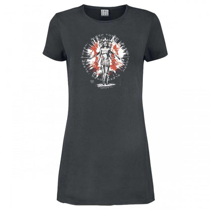 Front - Amplified Womens/Ladies Rain Sleep Token T-Shirt Dress