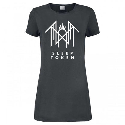 Front - Amplified Womens/Ladies Crystalina Logo Sleep Token T-Shirt Dress