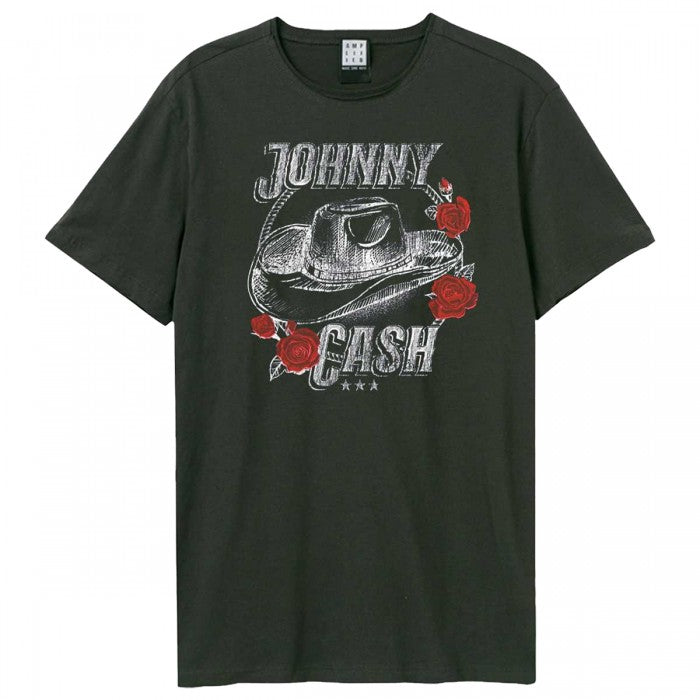 Front - Amplified Unisex Adult 9 Gallon Hat Johnny Cash T-Shirt