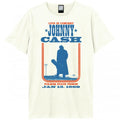 Front - Amplified Unisex Adult Man In Black At Folsom Johnny Cash T-Shirt