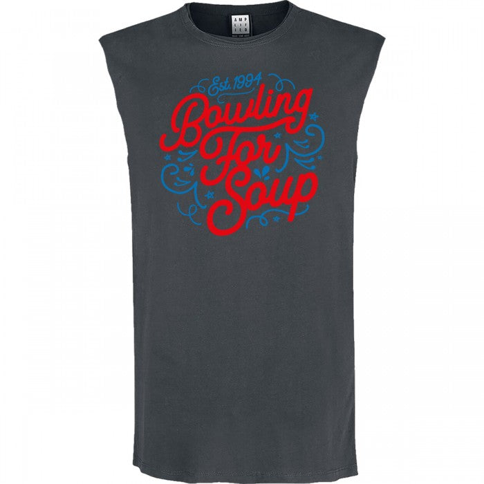 Front - Amplified Womens/Ladies Swirly Bowling For Soup Sleeveless Tank Top