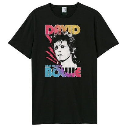 Front - Amplified Unisex Adult Ziggy Ombre Stardust David Bowie T-Shirt