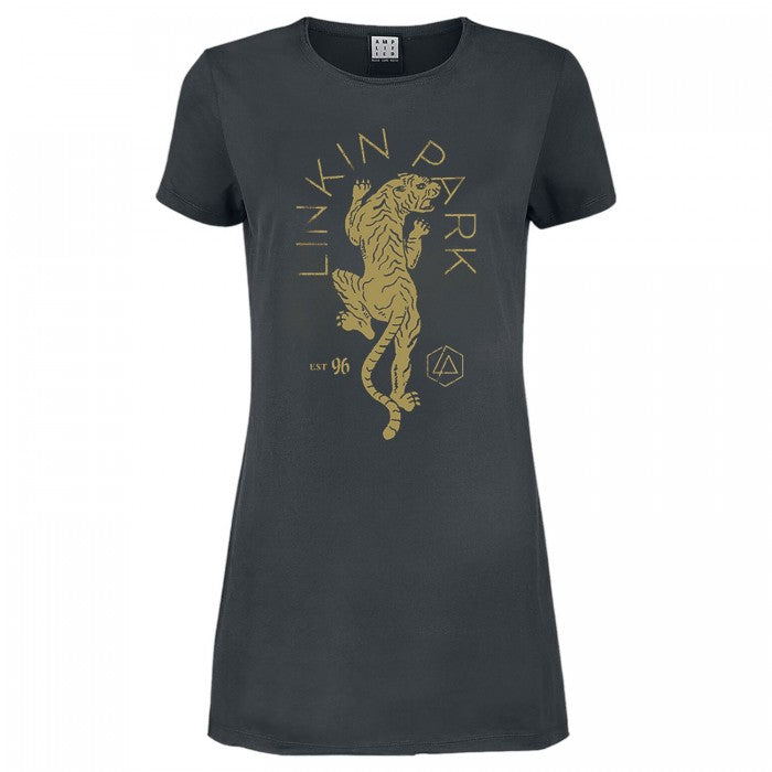 Front - Amplified Womens/Ladies Tiger Linkin Park T-Shirt Dress