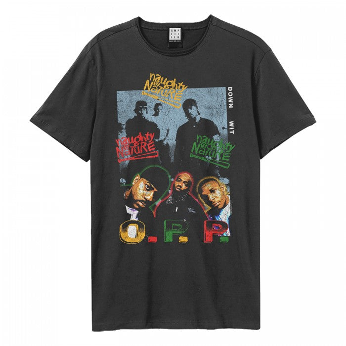 Front - Amplified Unisex Adult Hip Hop Hooray Naughty By Nature Cotton T-Shirt
