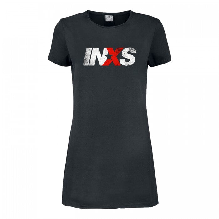 Front - Amplified Womens/Ladies INXS Logo T-Shirt Dress
